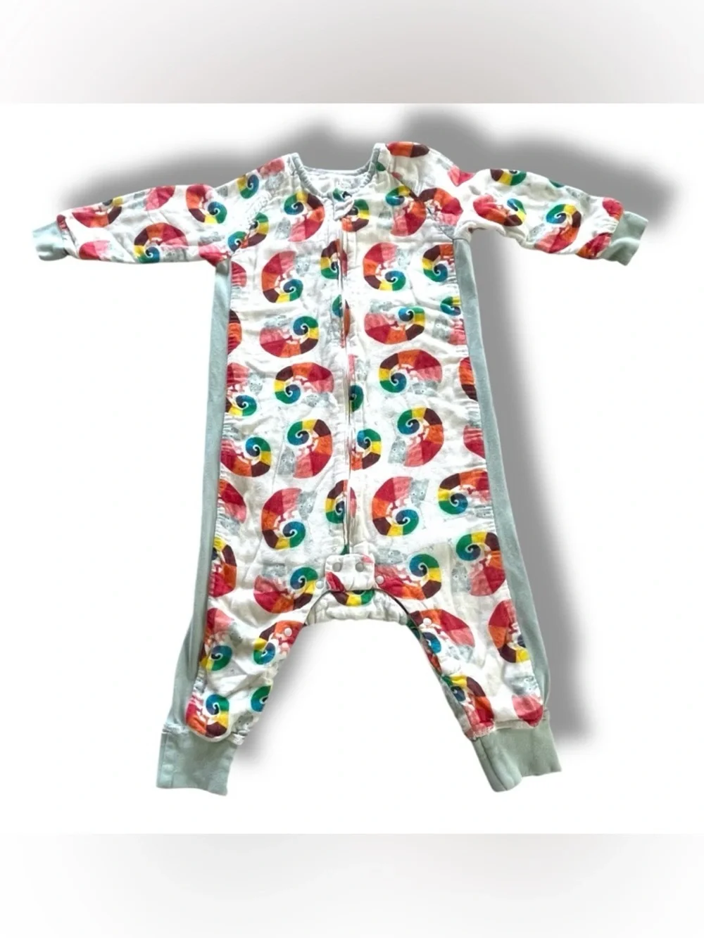 World of Eric Carle Baby Nest Pajamas Rainbow Chameleon Print Zip Snap Sleeper